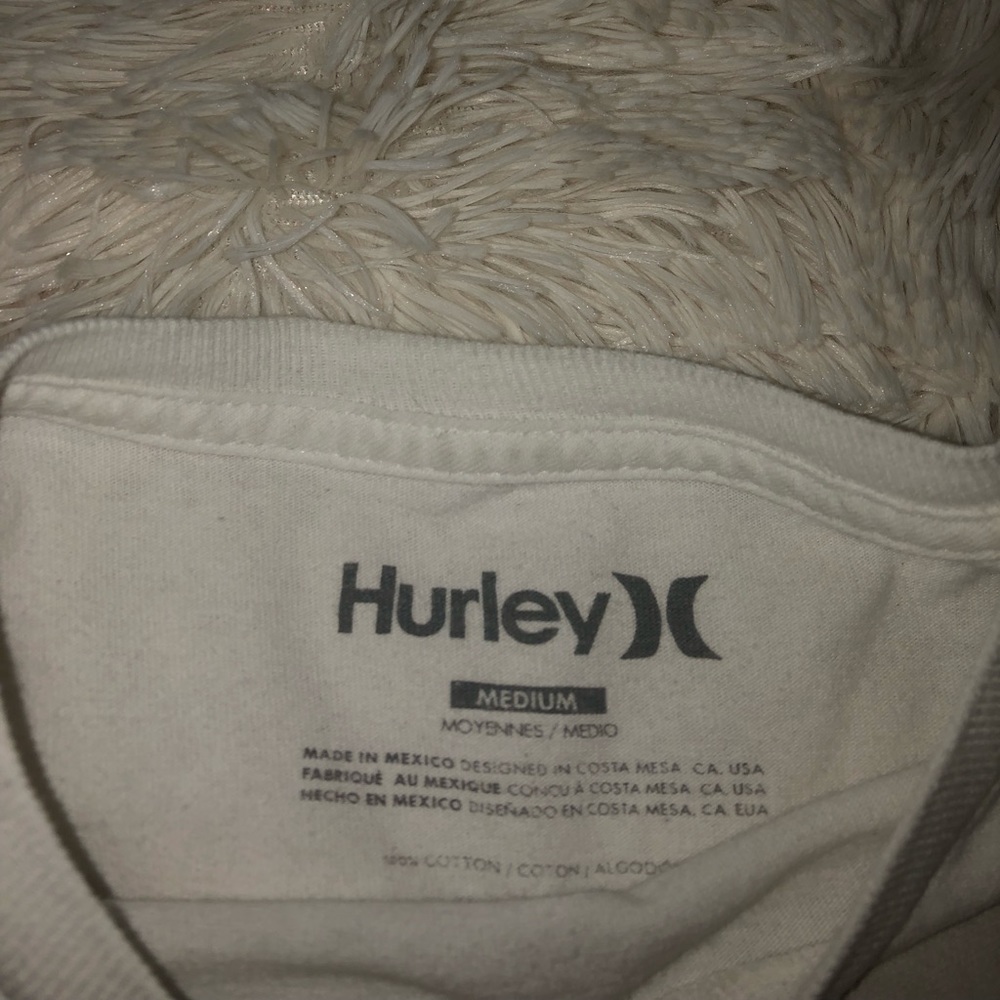 HURLEY Palm tree design White T Shirt - Picture 4 of 4